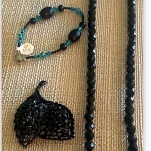 Black jewelry Lot glass Stunning! Jet? Fabulous